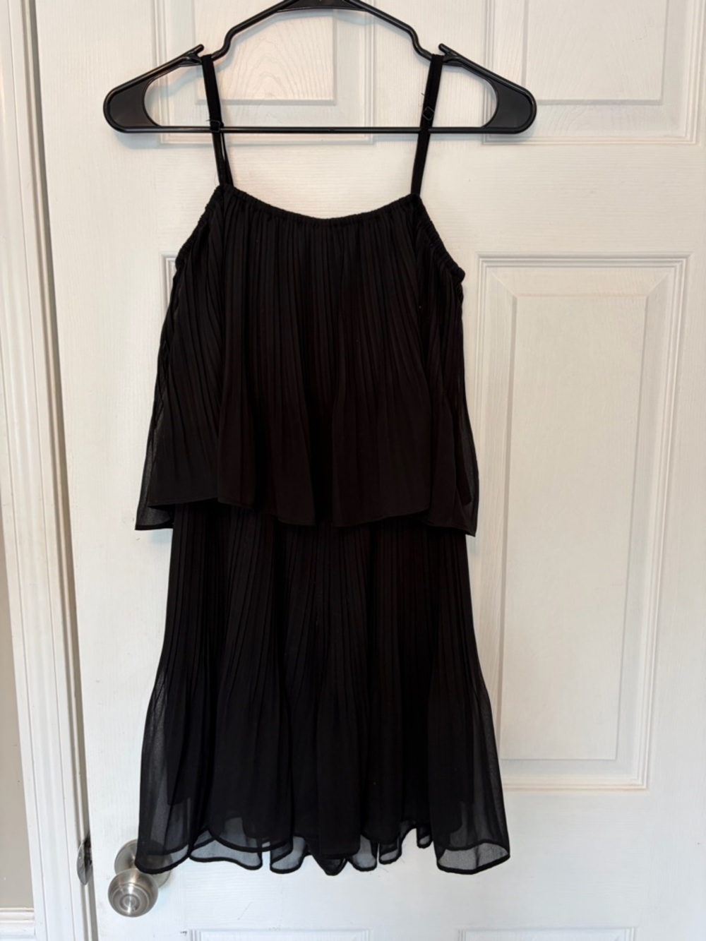 Collection B Black Pleated romper style dress with Elastic Waistband